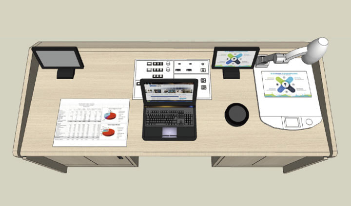 W1800:スイッチパネル+卓上設置式書画カメラ